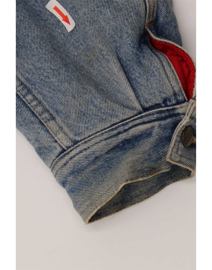 Giacca Jeans Uomo Chiusa IT 50 Large Blu Cotone