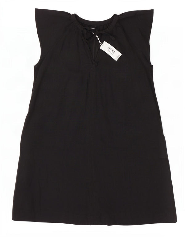 Next Damen A-Linien-Kleid UK 14 Large Schwarz Viskose