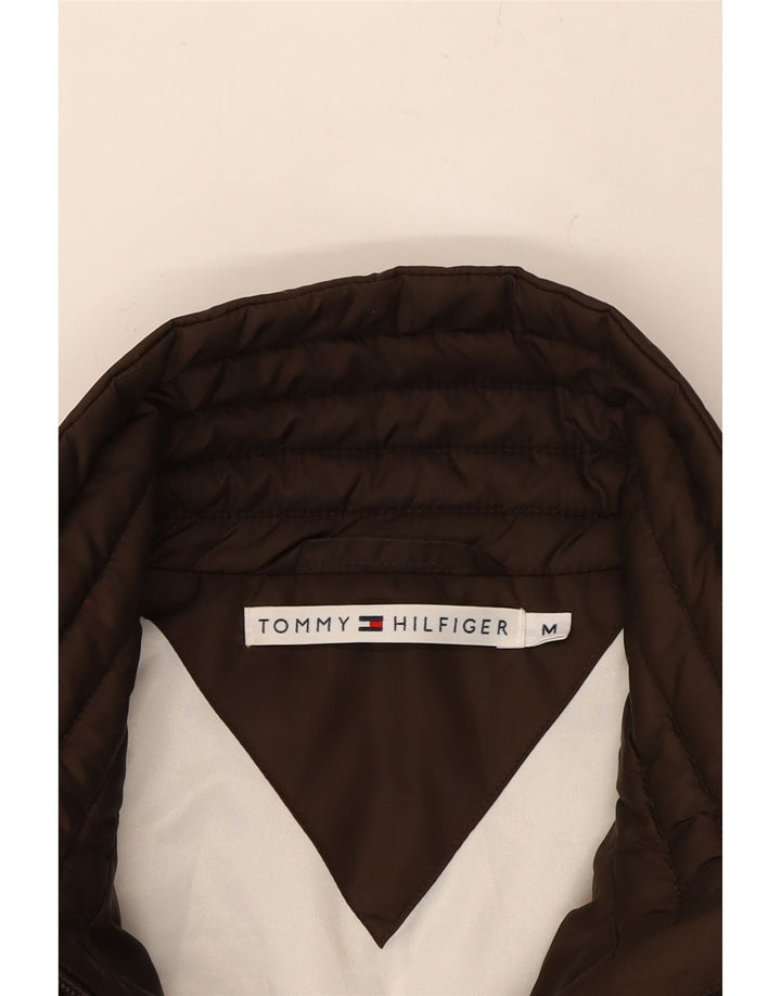 TOMMY HILFIGER Womens Padded Gilet UK 14 Medium Brown Polyester Vintage Tommy Hilfiger and Second-Hand Tommy Hilfiger from Messina Hembry 