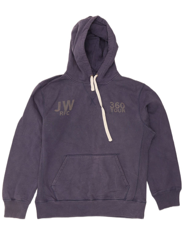 Maglione con cappuccio grafico da uomo Jack Wills in cotone blu navy medio