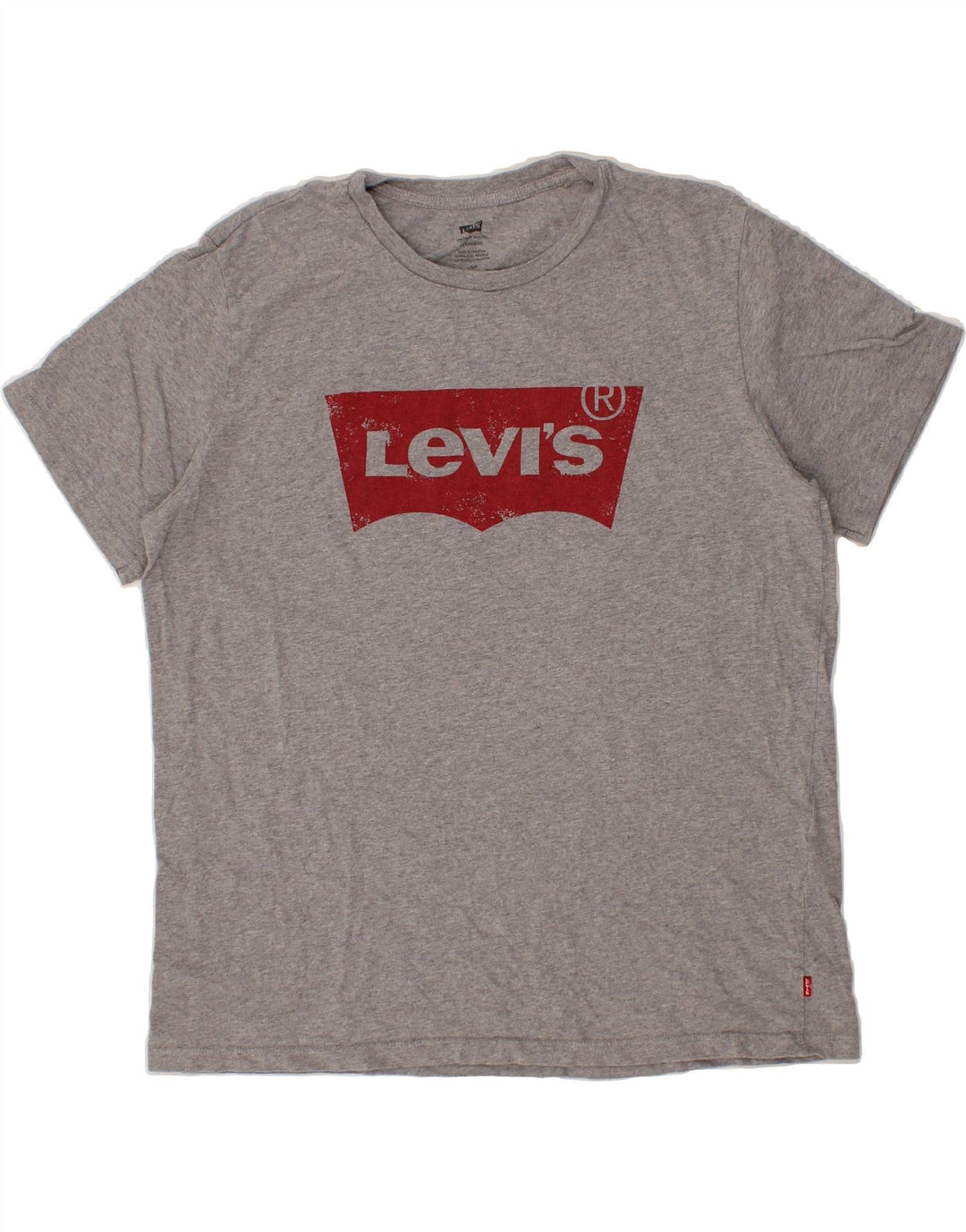 LEVI'S Mens Graphic T-Shirt Top Large Grey Cotton Vintage Levi's and Second-Hand Levi's from Messina Hembry 