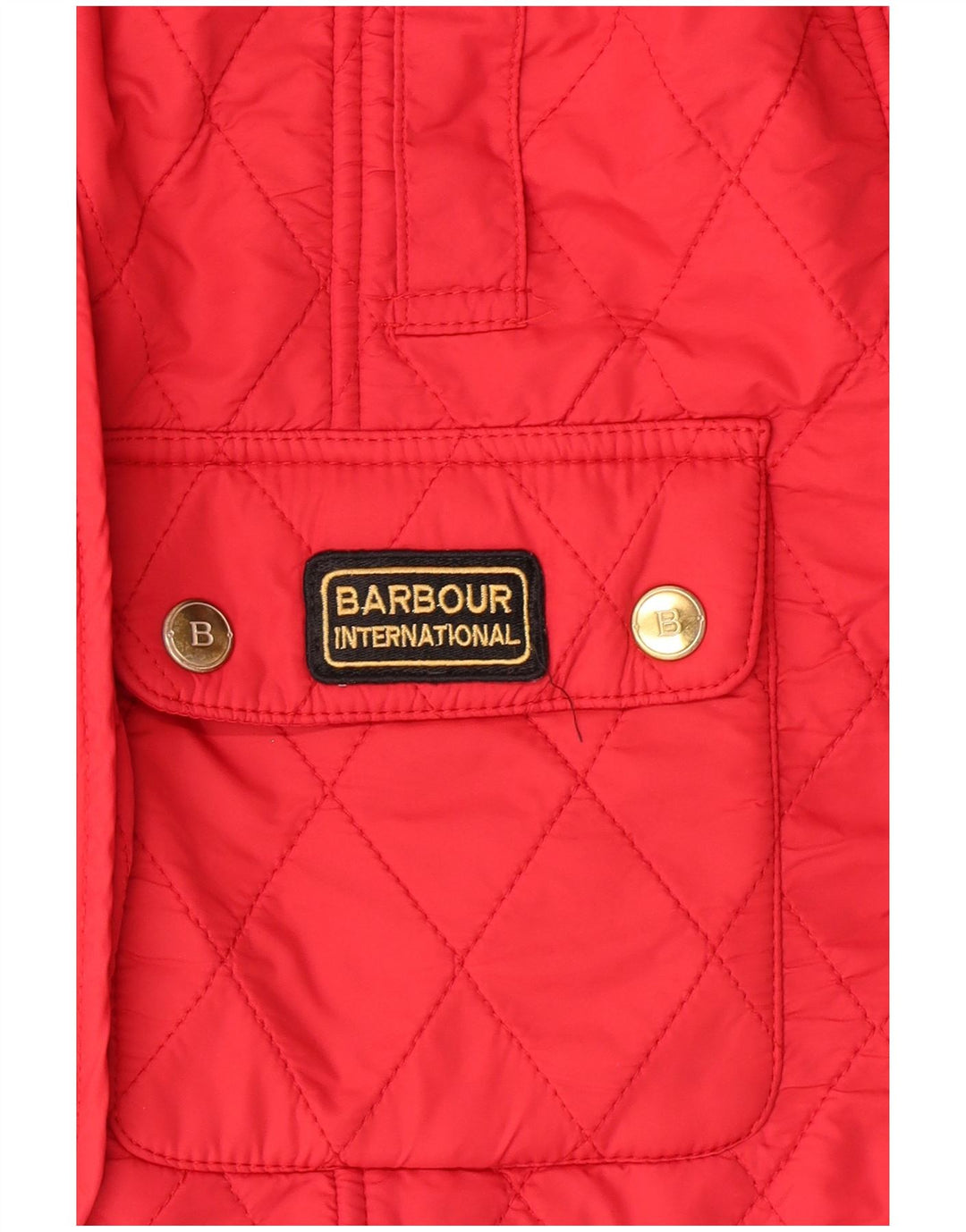 BARBOUR Girls Utility Jacket 10-11 Years Red Polyamide