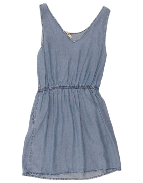 Oasis Womens Sleeveless Denim Dress UK 10 Small Blue Lyocell
