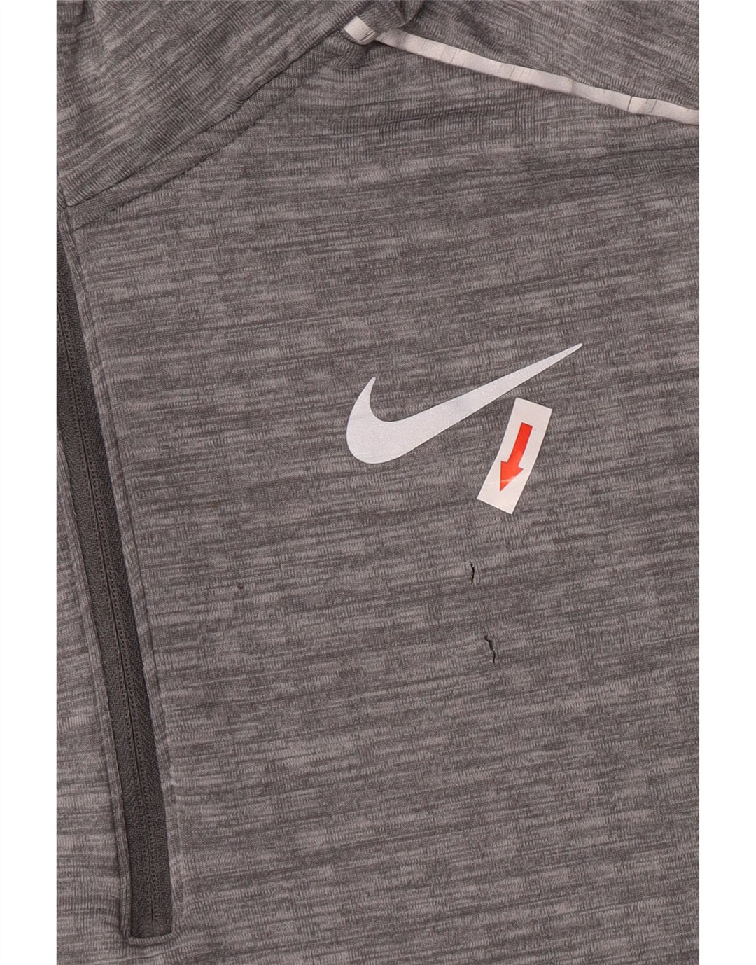 Ανδρική φόρμα αθλητικής φόρμας Nike με φερμουάρ με λαιμόκοψη, μεγάλο γκρι πολυεστέρα