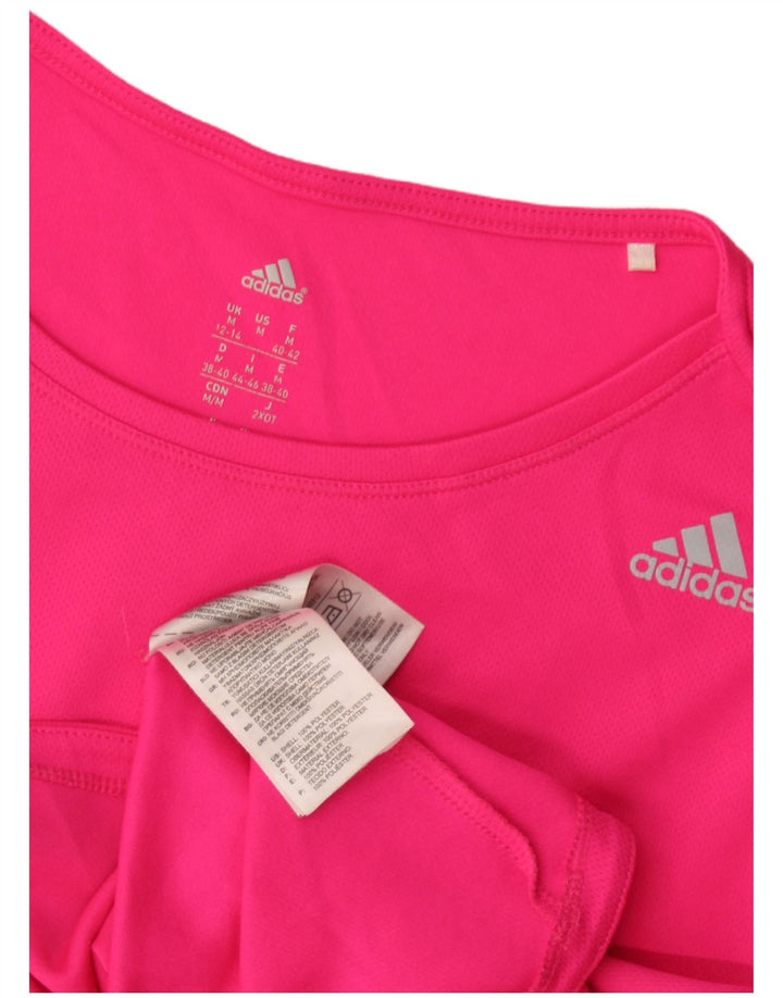 Adidas T-shirt top til kvinder DK 12/14 Medium Pink Polyester