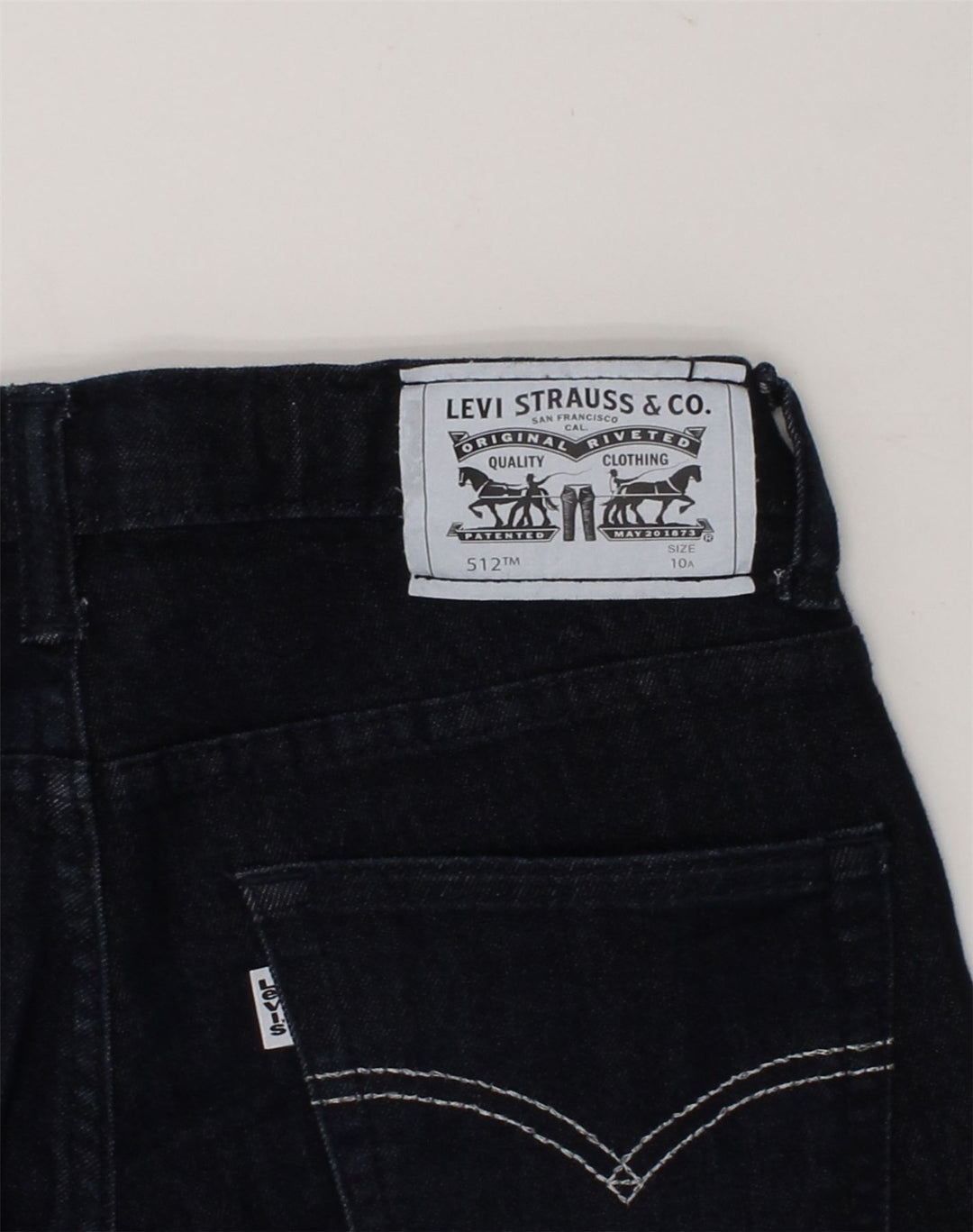 LEVI'S Girls 512 Slim Tapered Jeans 9-10 Years W28 L26  Navy Blue Cotton | Vintage Levi's | Thrift | Second-Hand Levi's | Used Clothing | Messina Hembry 