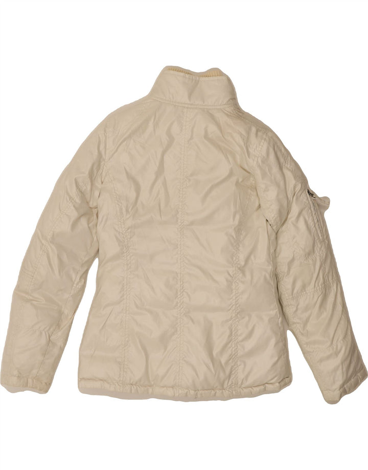 AUSTRALIAN L'ALPINA Womens Padded Jacket IT 44 Medium Off White Nylon Vintage AUSTRALIAN L'ALPINA and Second-Hand AUSTRALIAN L'ALPINA from Messina Hembry 