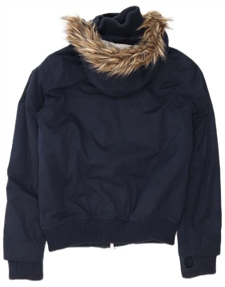 Superdry Mens The Windbomber Hooded Bomber Jacket UK 38 Medium Navy Blue