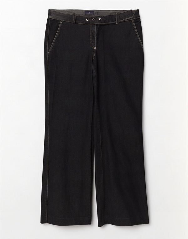 Trussardi Womens Straight Jeans W27 L29 Navy Blue Cotton