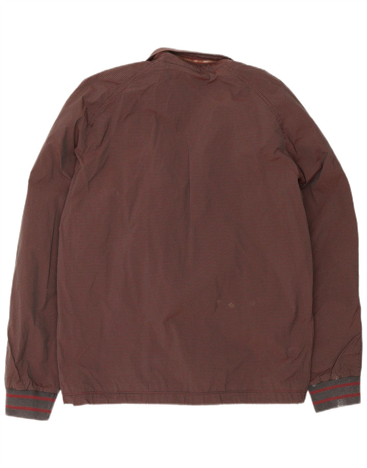 Ted Baker Mens Bomber Jacket Size 4 Large Brown Check