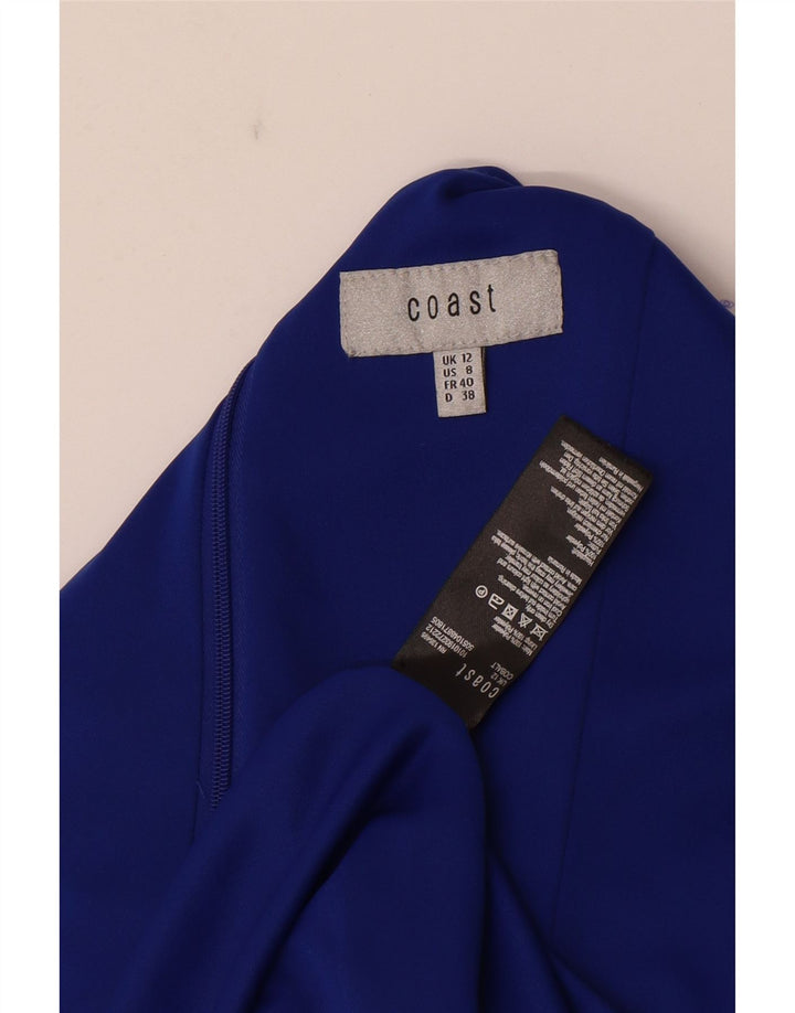 Coast Womens 3/4 Sleeve Sheath Dress UK 12 Medium Blue Polyester