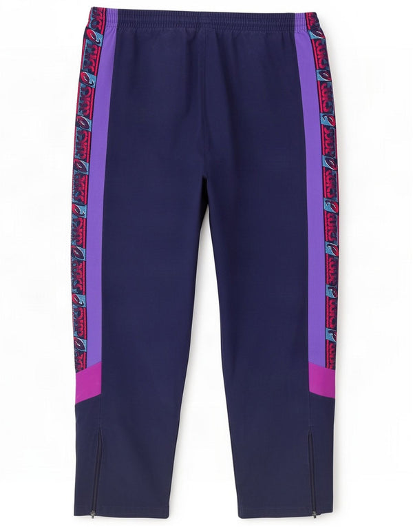 Vintage Herren-Trainingshose mit Grafik, IT 50, groß, Marineblau, Farbblock