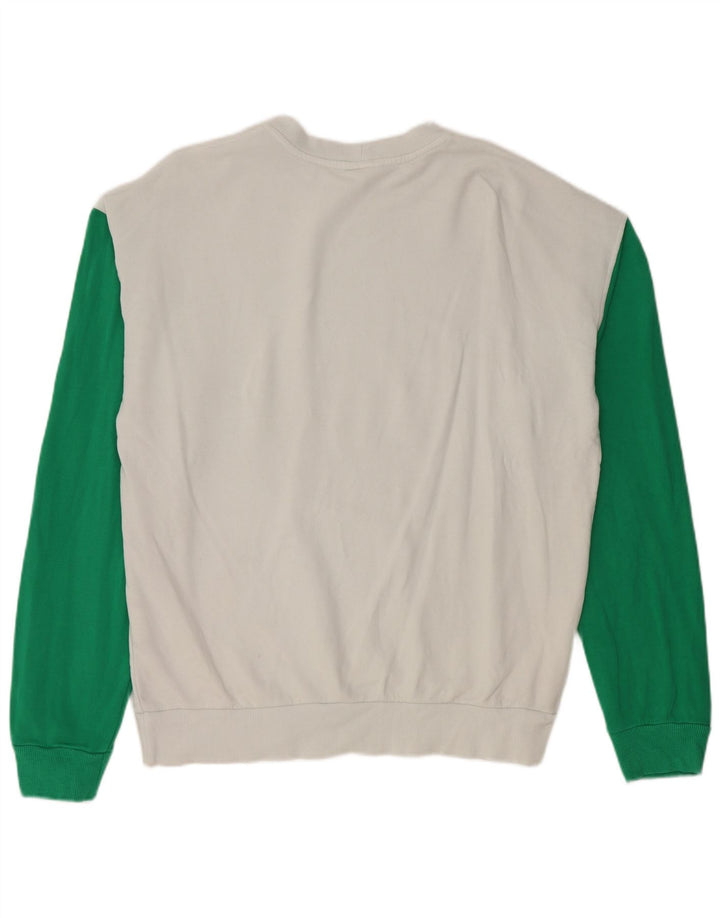 Benetton Mens Peanuts Graphic Sweatshirt Jumper Medium White Colourblock
