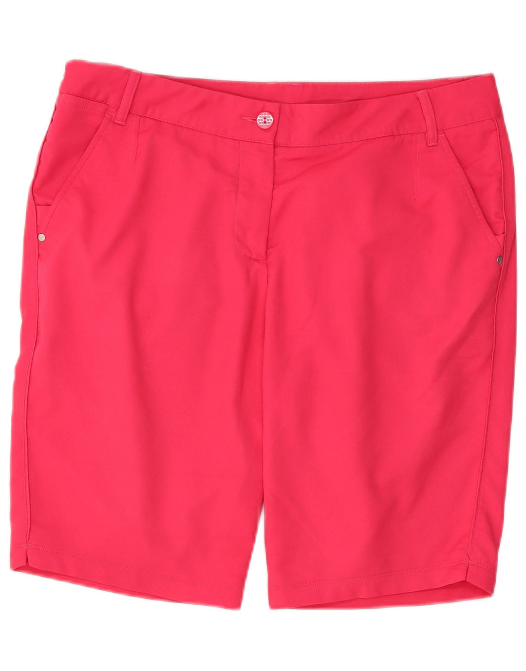 Puma Womens Chino Shorts UK 14 Large W34 Pink Polyester