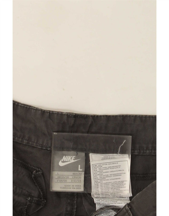 Nike Mens Cargo Shorts Grande W36 Cinza Algodão