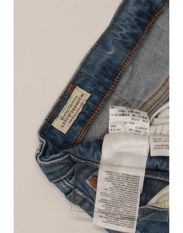 Levi's Uomo 511 Slim Jeans W36 L32 Cotone Blu