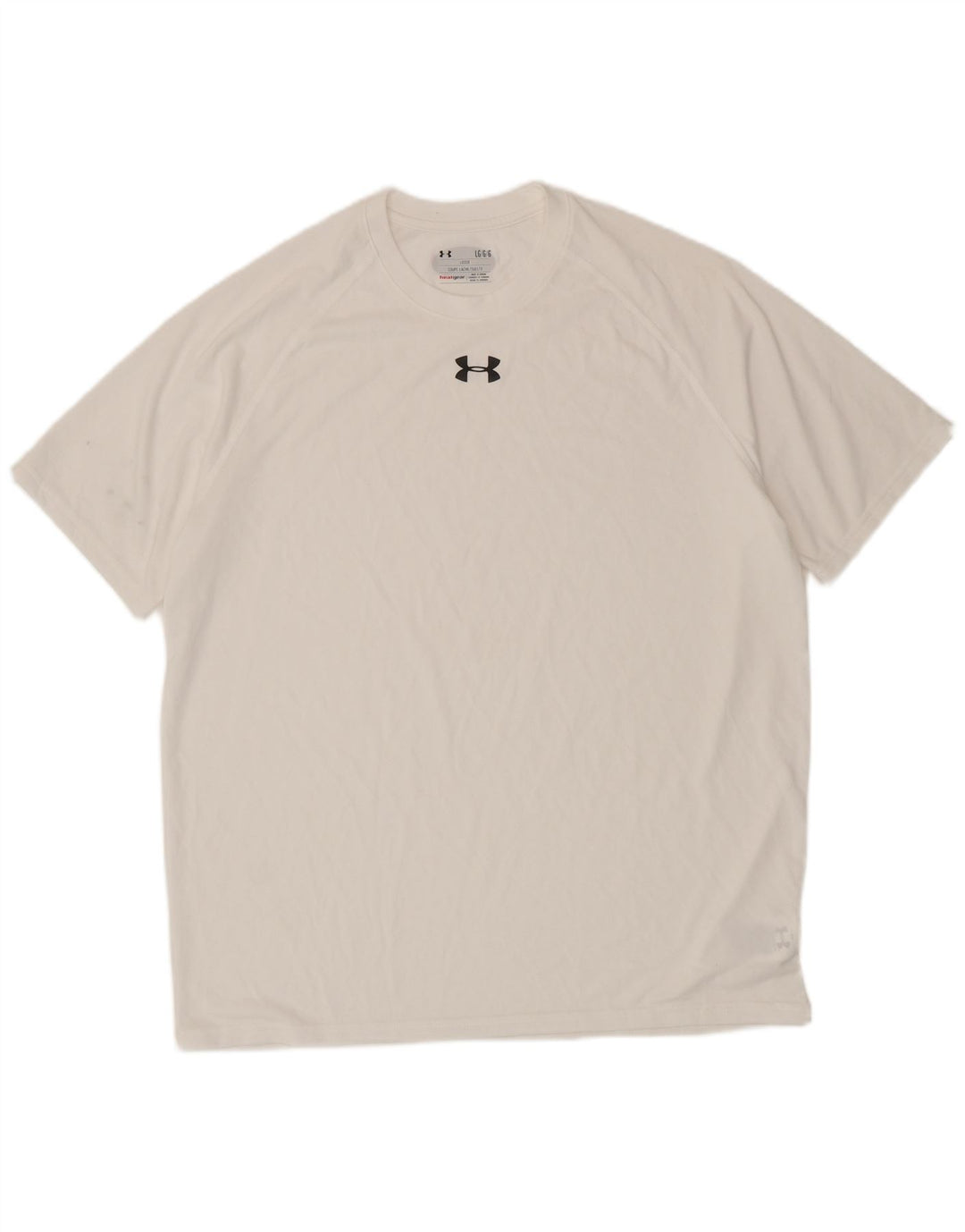 UNDER ARMOUR Mens Heat Gear T-Shirt Top Large White Polyester