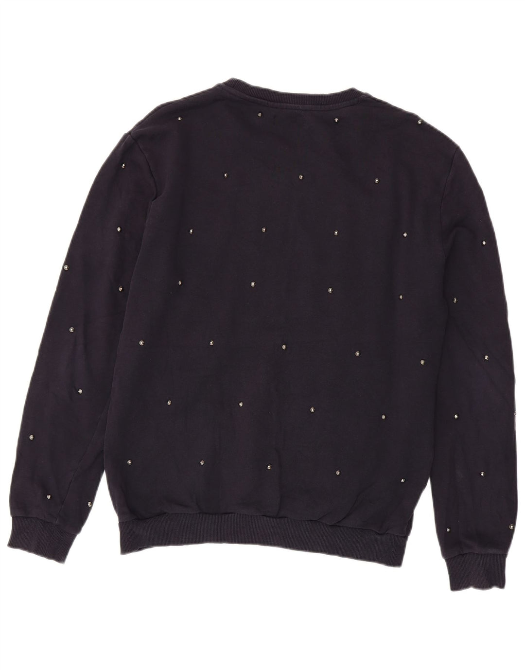 Zara Herren-Sweatshirt, Pullover, groß, marineblau, Baumwolle