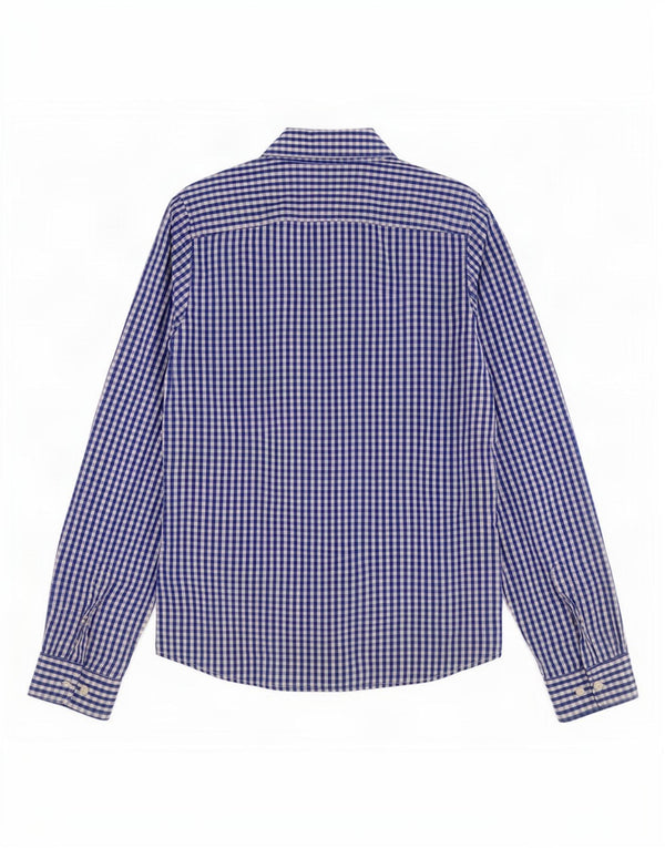 Camicia Hollister da uomo in cotone a quadretti blu medio