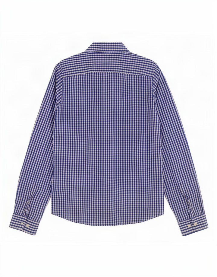 Hollister Mens Shirt Medium Blue Gingham Cotton