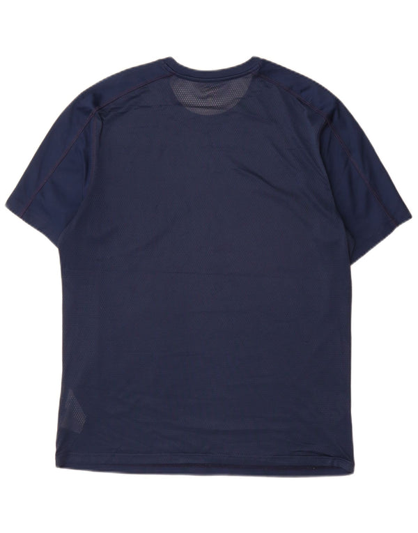 Reebok Mens Speedwick T-Shirt Top Medium Navy Blue Polyester