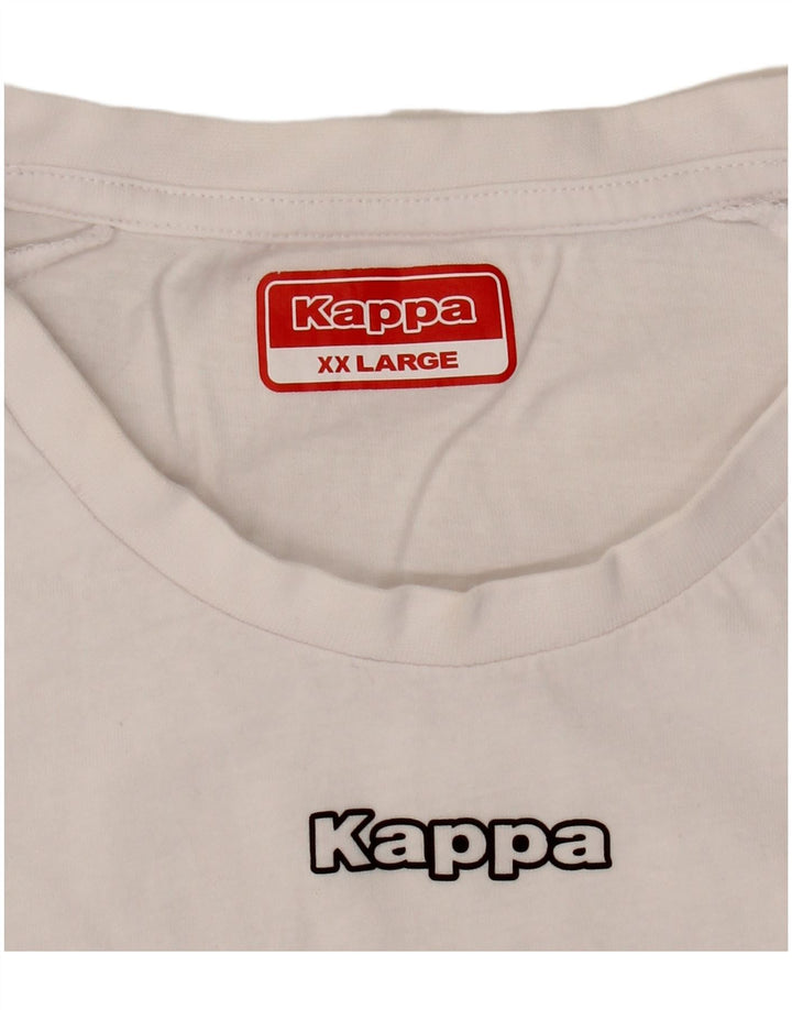 Kappa Mens Graphic T-Shirt Top 2XL White