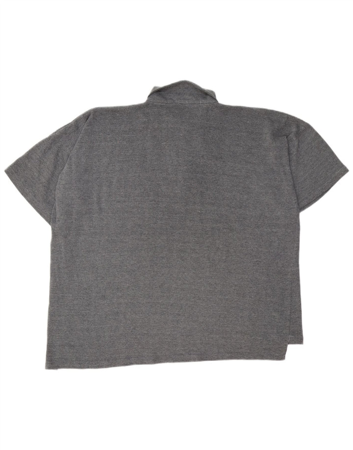 Paul Smith Mens Zip Neck Polo Shirt 2XL Grey Polyester