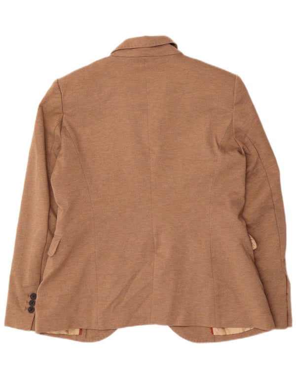 Blazer pentru femei Zara, cu 1 nasture, UK 18 XL, bej