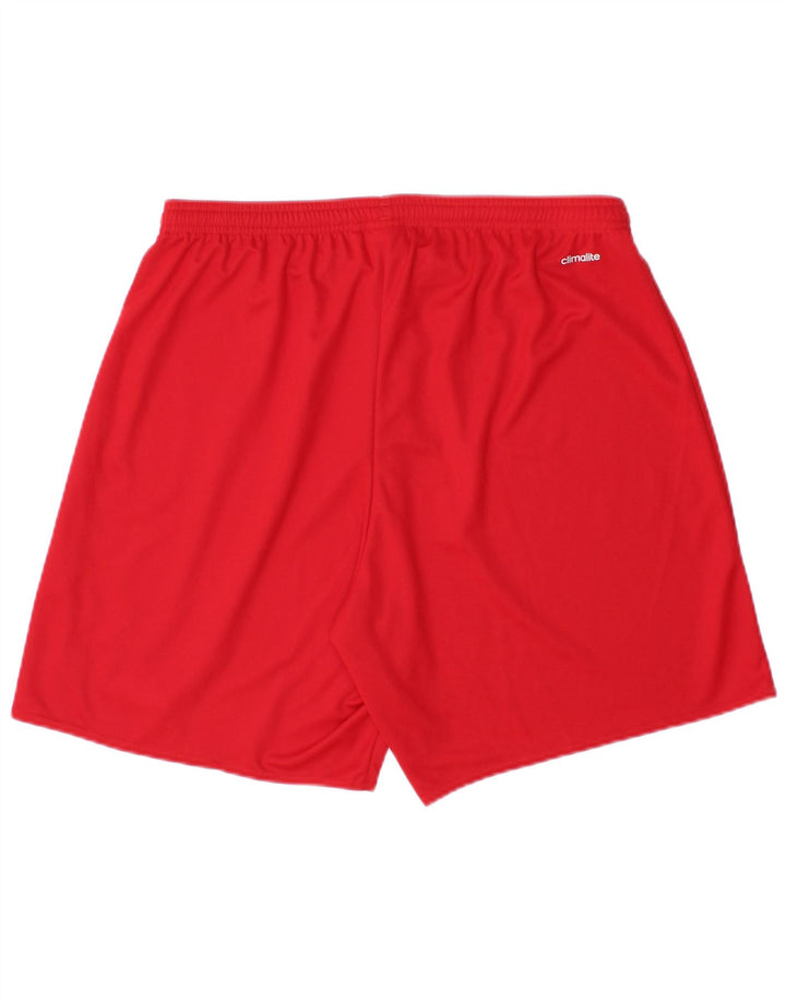 Pantaloncini sportivi Adidas Climalite da uomo di grandi dimensioni in poliestere rosso