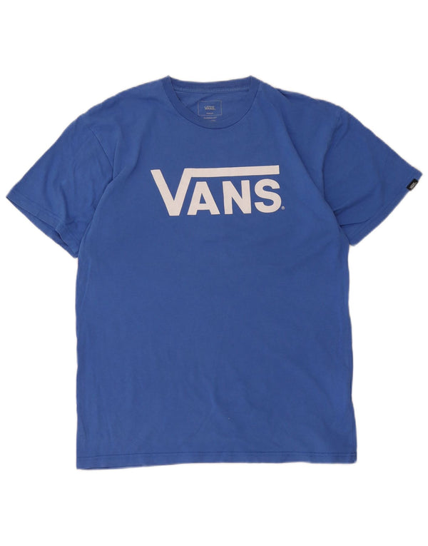 Vans Mens Classic Fit Graphic T-Shirt Top Medium Blue Cotton