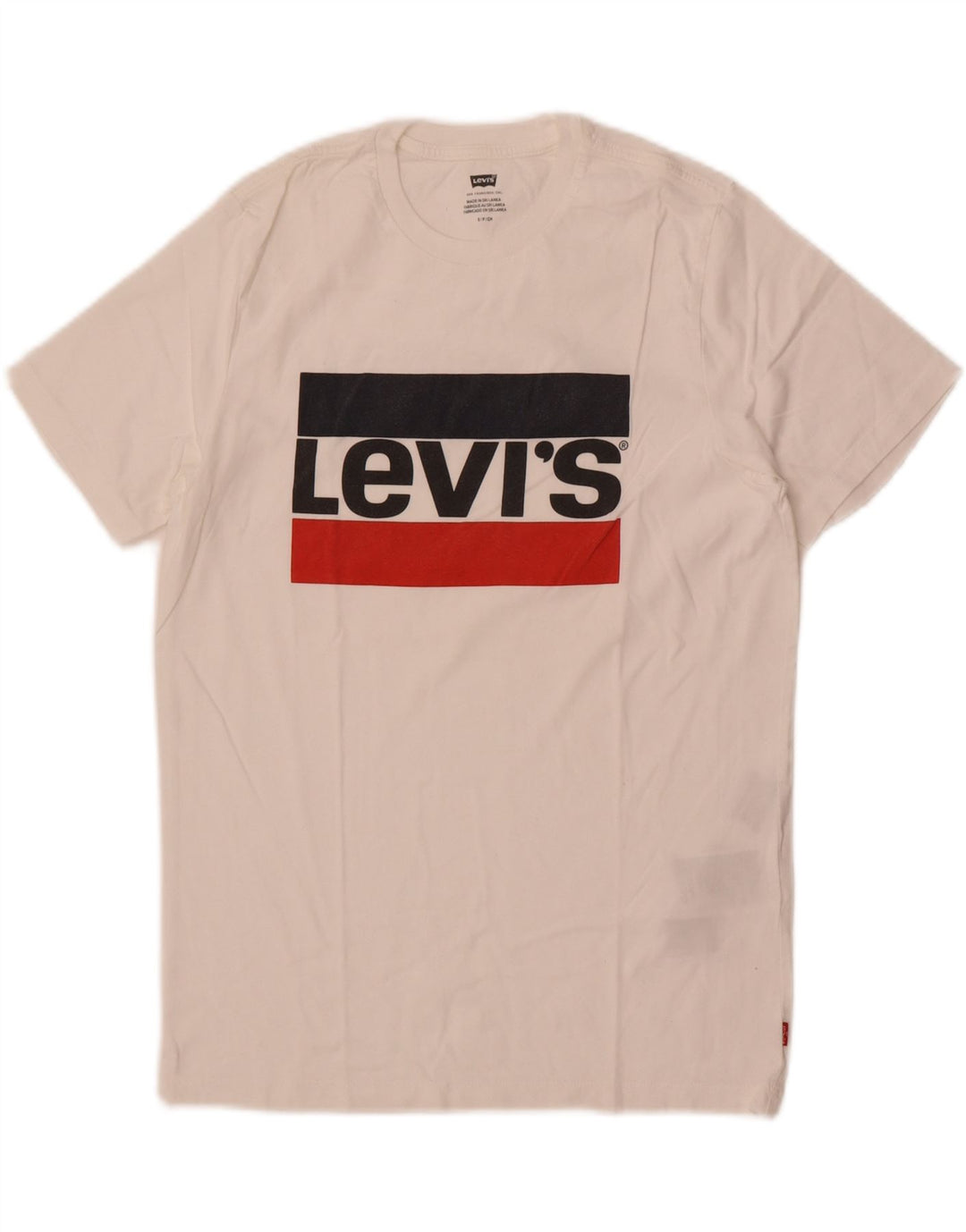 Levi's Mens Graphic T-Shirt Top Small White Cotton