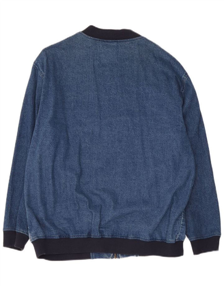 Asos Damen-Jeansjacke in Übergröße, UK 10, Größe S, Blau, Colourblock-Baumwolle