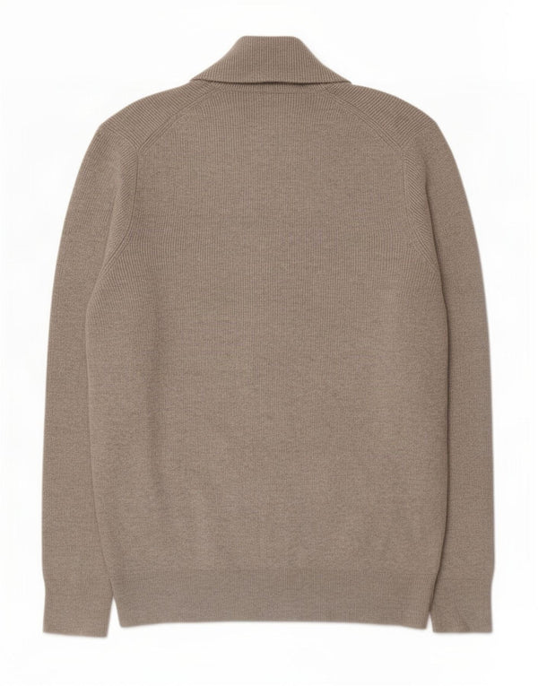 Maglione cardigan con collo a scialle da uomo Marks & Spencer poliestere grigio medio