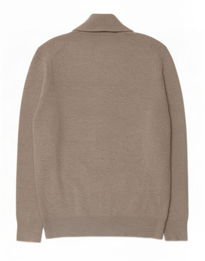 Maglione cardigan con collo a scialle da uomo Marks & Spencer poliestere grigio medio