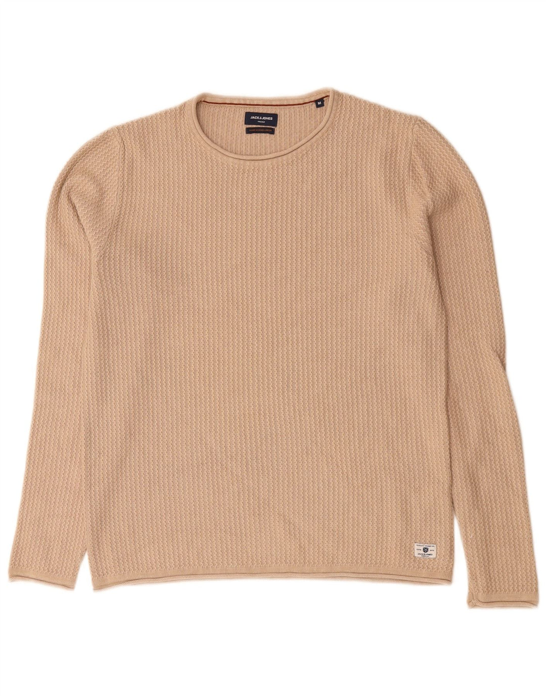Jack & Jones herre sweater med rund hals, medium beige bomuld