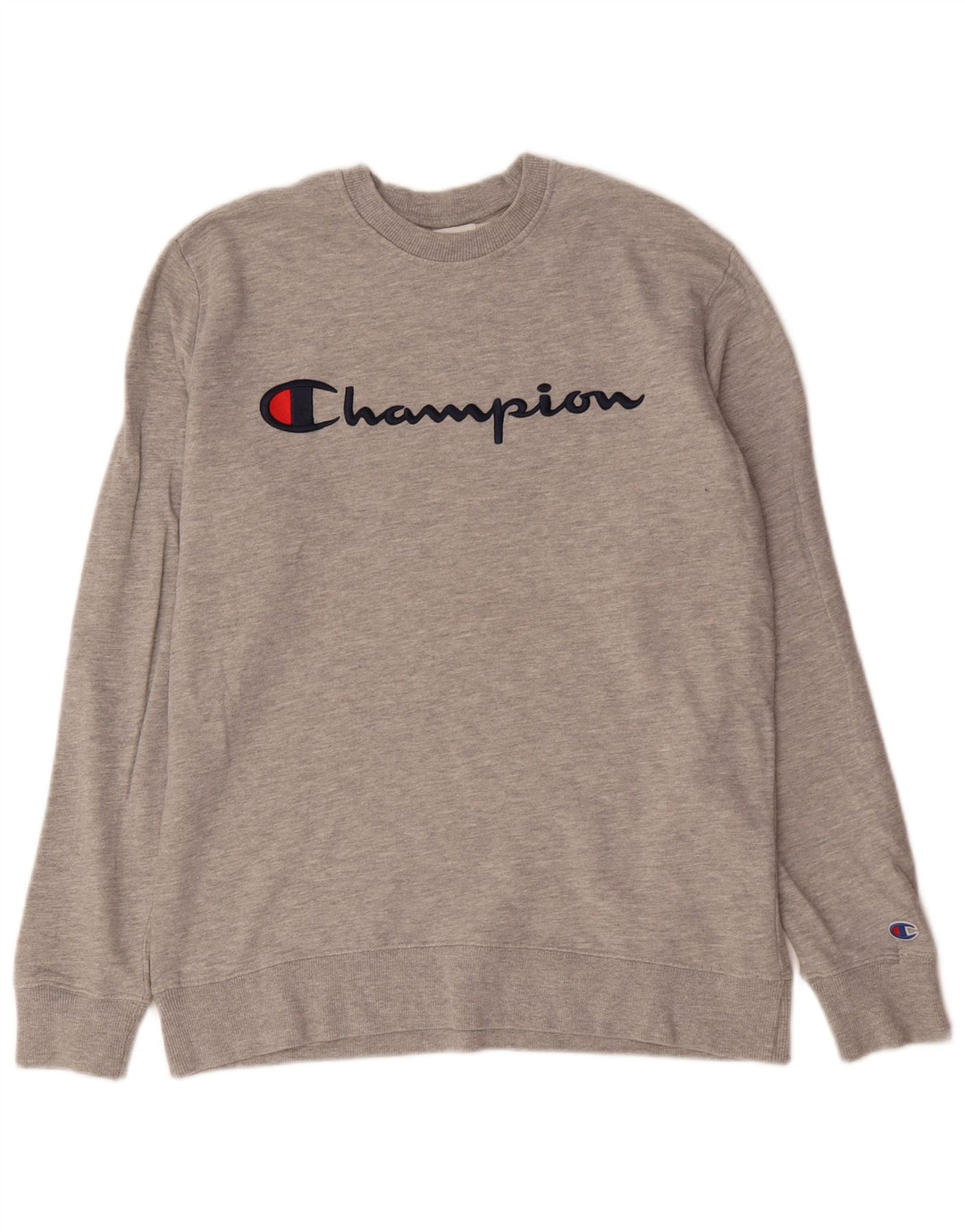 Champion Mens Graphic Sweatshirt Jumper Medium Grey Flecked Cotton
