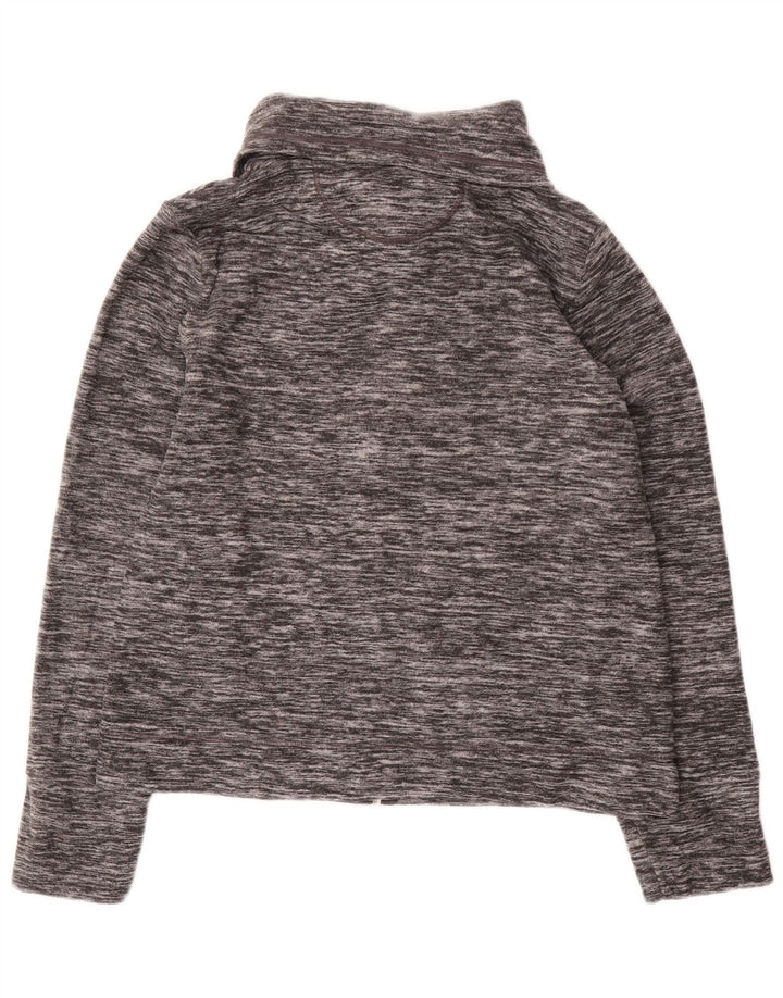 CALVIN KLEIN Womens Performance Fleece Jacket UK 14 Medium Grey Flecked
