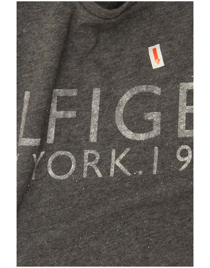 Tommy Hilfiger Mens Graphic T-Shirt Top Large Grey Cotton