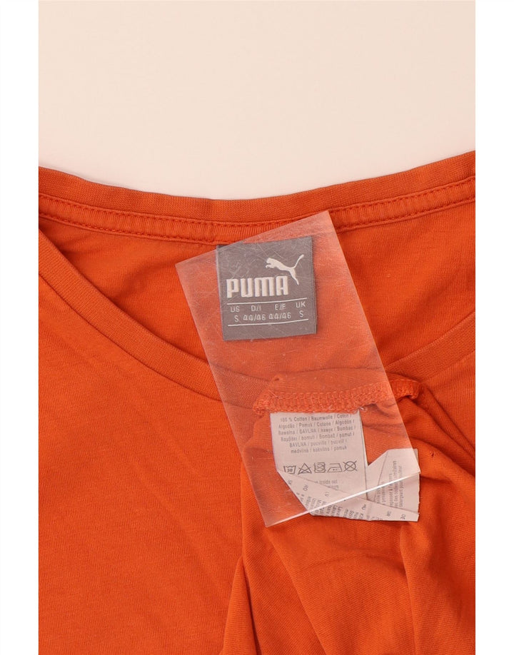 PUMA Mens Graphic T-Shirt Top Small Orange Cotton Vintage Puma and Second-Hand Puma from Messina Hembry 