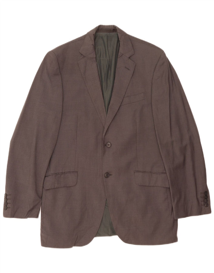 Marks & Spencer Mens 2 Button Blazer Jacket UK 40 Medium Grey Wool