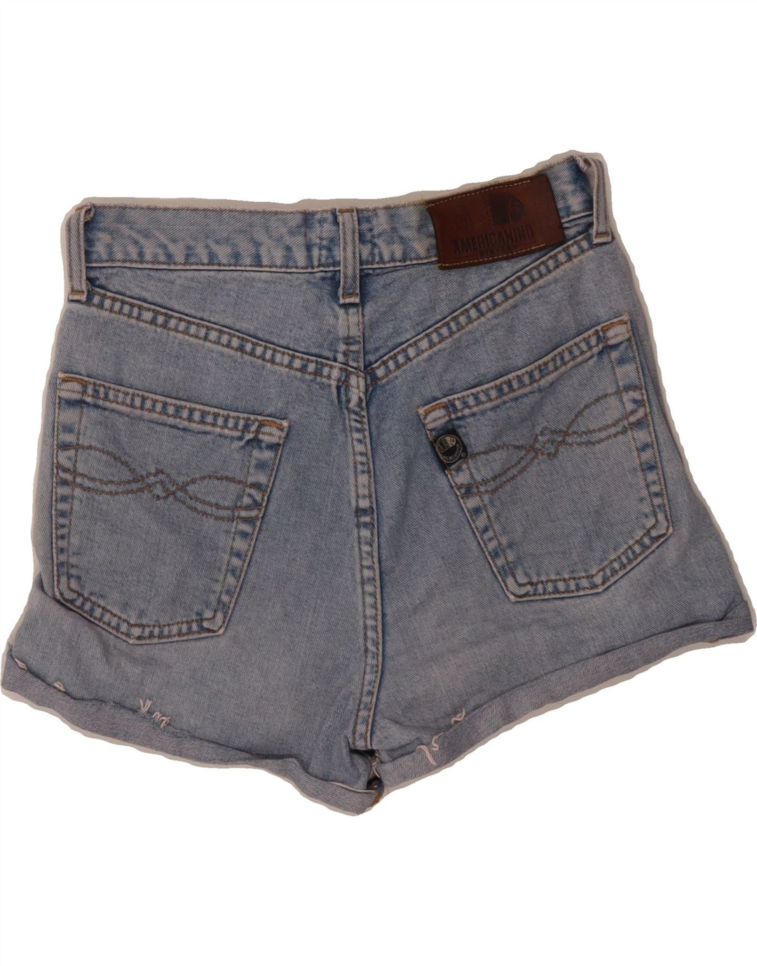 AMERICANINO Womens Denim Shorts W28 Medium  Blue Cotton Vintage Americanino and Second-Hand Americanino from Messina Hembry 