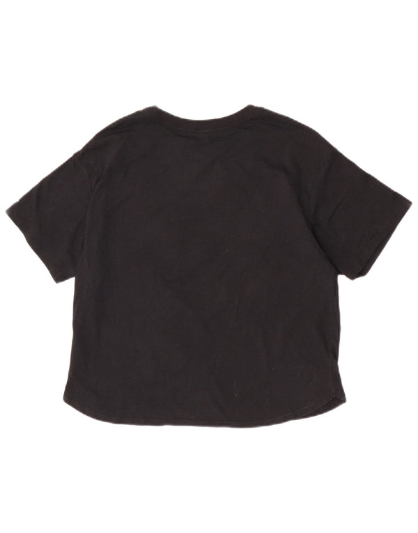 Jordan Mädchen-T-Shirt mit Grafik, 13–14 Jahre, XL, schwarze Baumwolle mit Blumenmuster