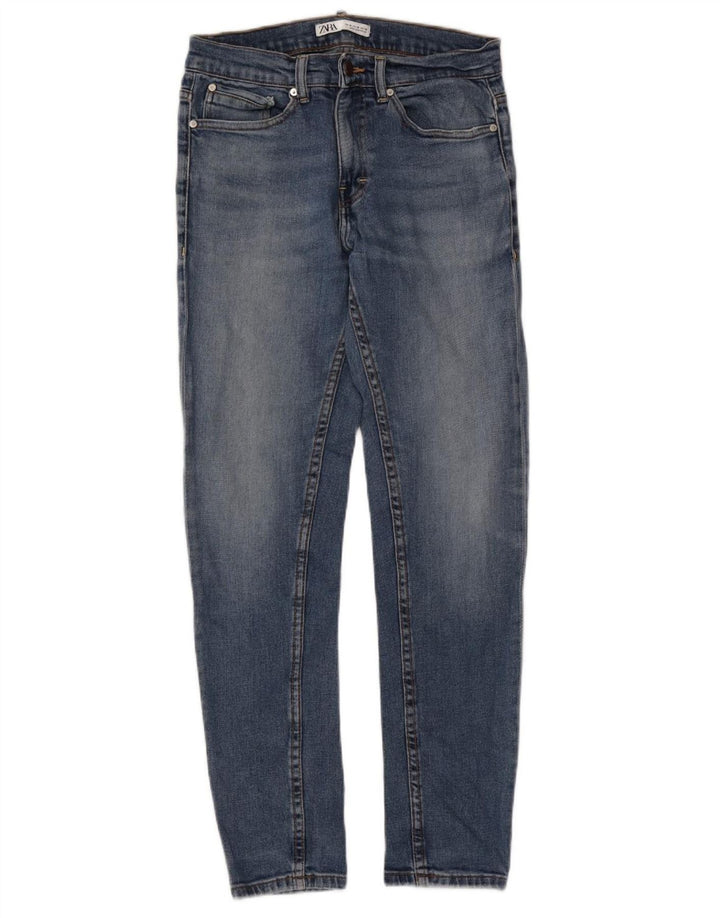 ZARA Jean slim pour homme EU 38 Small W30 L30 Bleu