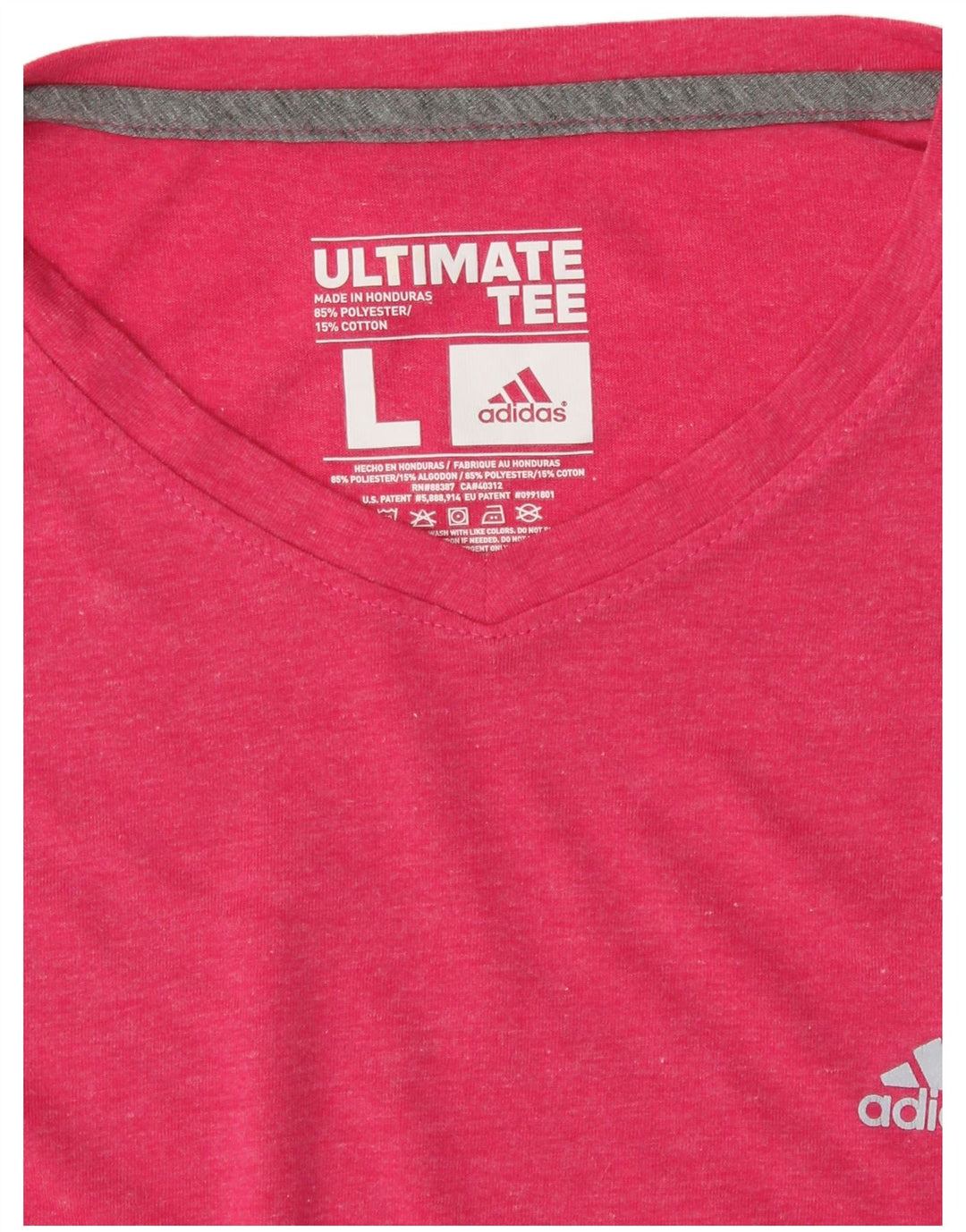 ADIDAS Womens T-Shirt Top UK 16 Large Pink Polyester