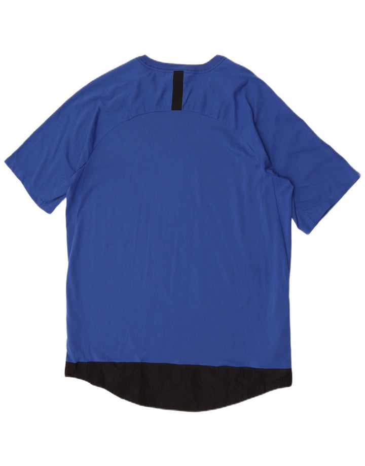 Nike T-Shirt Homme Haut Large Bleu Colorblock Polyester