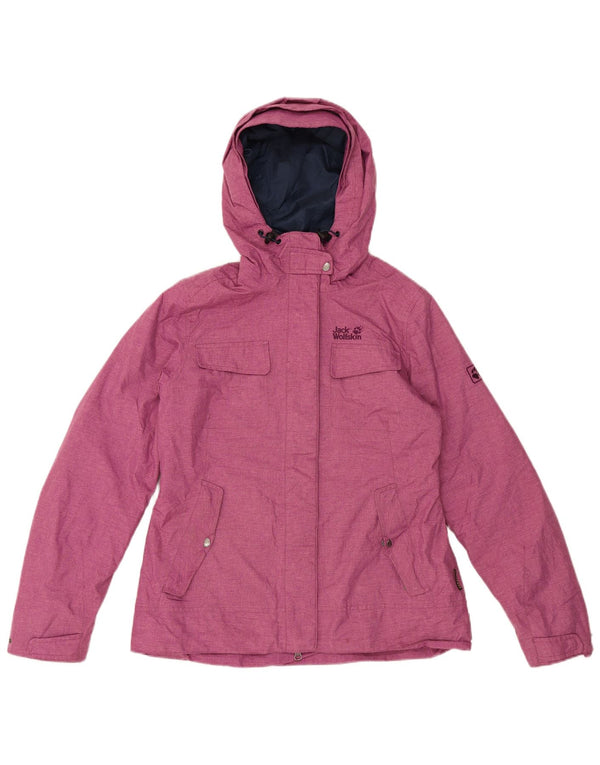 Giacca a vento con cappuccio da donna Jack Wolfskin UK 12/14 Rosa medio