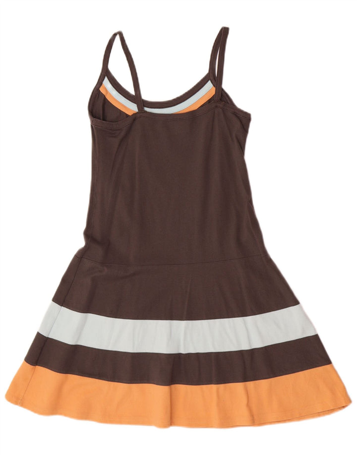 Lacoste Womens Sundress Size 38 Medium Brown Colourblock