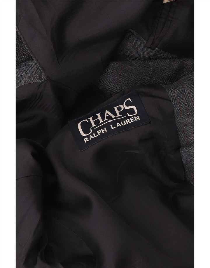 Chaps Veste blazer à 2 boutons pour homme UK 42 XL Bleu marine à carreaux