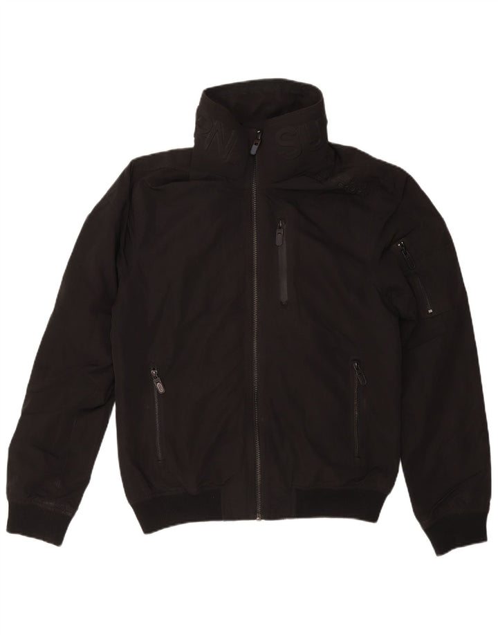 SUPERDRY Womens Graphic Bomber Jacket UK 18 XL Black Polyester