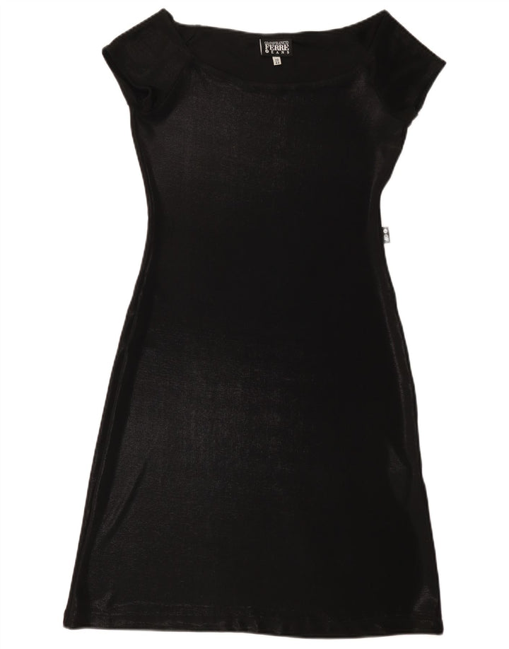 Gianfranco Ferre Damen Etuikleid IT 44 Medium Schwarz Polyester